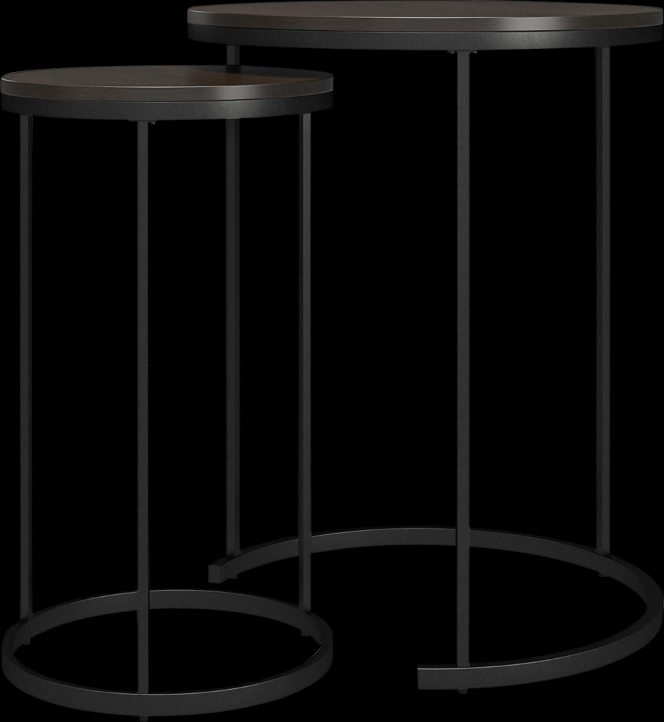 Auberon Espresso Nesting Cocktail and End Table, Set of 4 - Thumbnail - Image 11