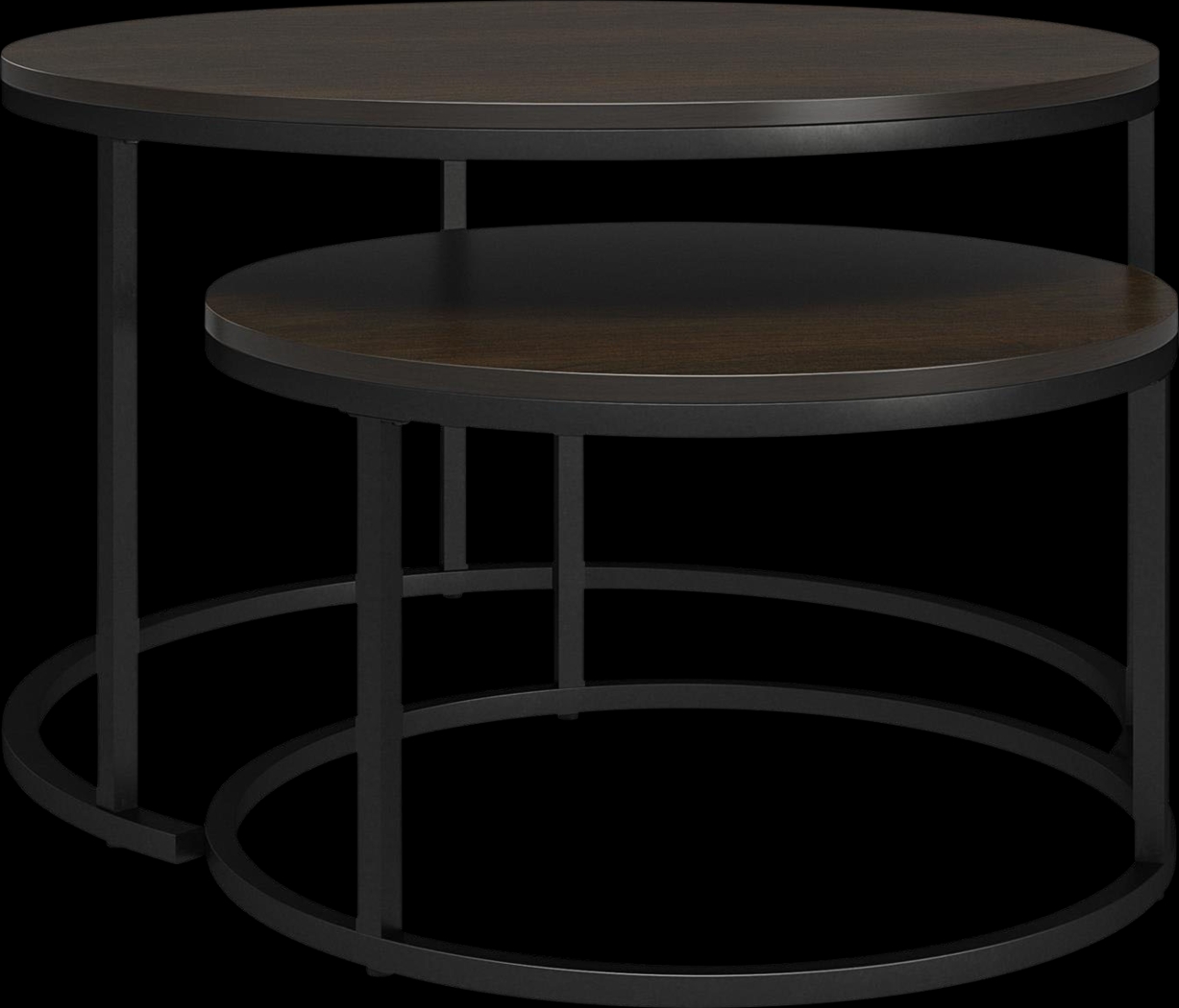 Auberon Espresso Nesting Cocktail and End Table, Set of 4 - Thumbnail - Image 12