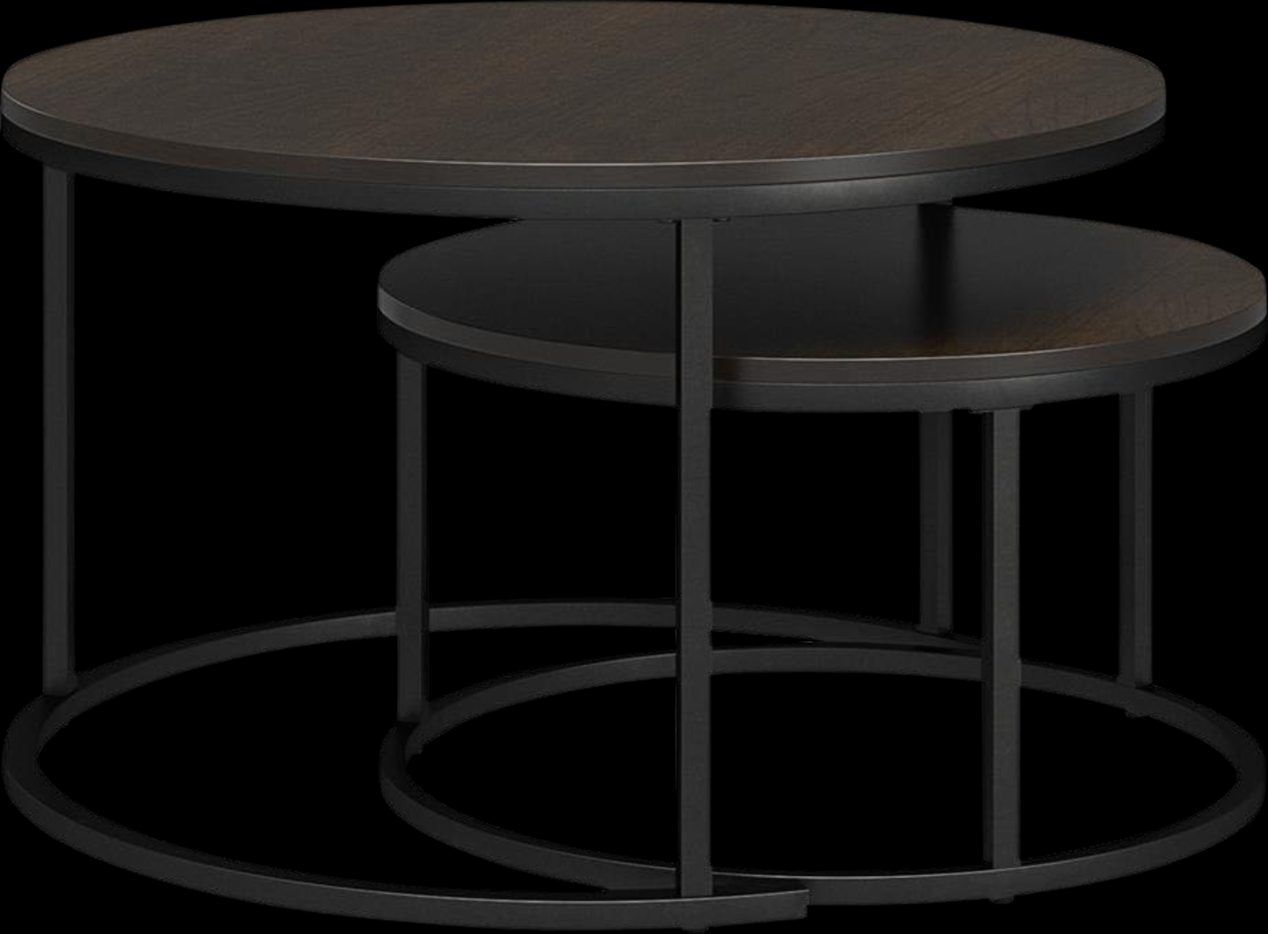 Auberon Espresso Nesting Cocktail and End Table, Set of 4 - Thumbnail - Image 5