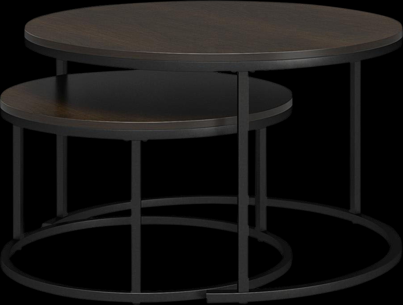 Auberon Espresso Nesting Cocktail and End Table, Set of 4 - Thumbnail - Image 6