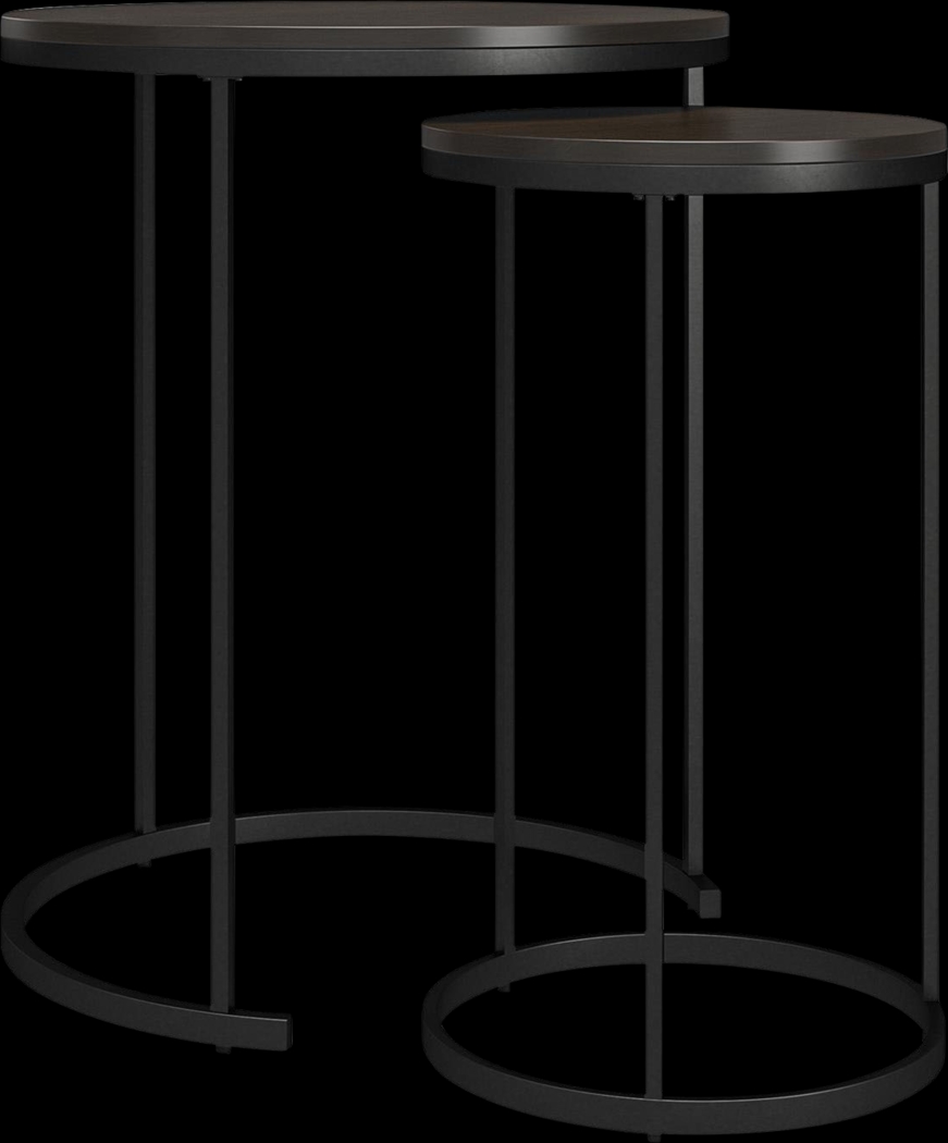 Auberon Espresso Nesting Cocktail and End Table, Set of 4 - Thumbnail - Image 7