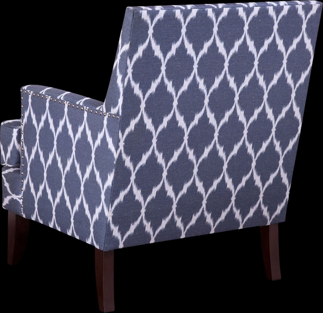 Aubinwood Blue Pattern Accent Chair - Thumbnail - Image 3