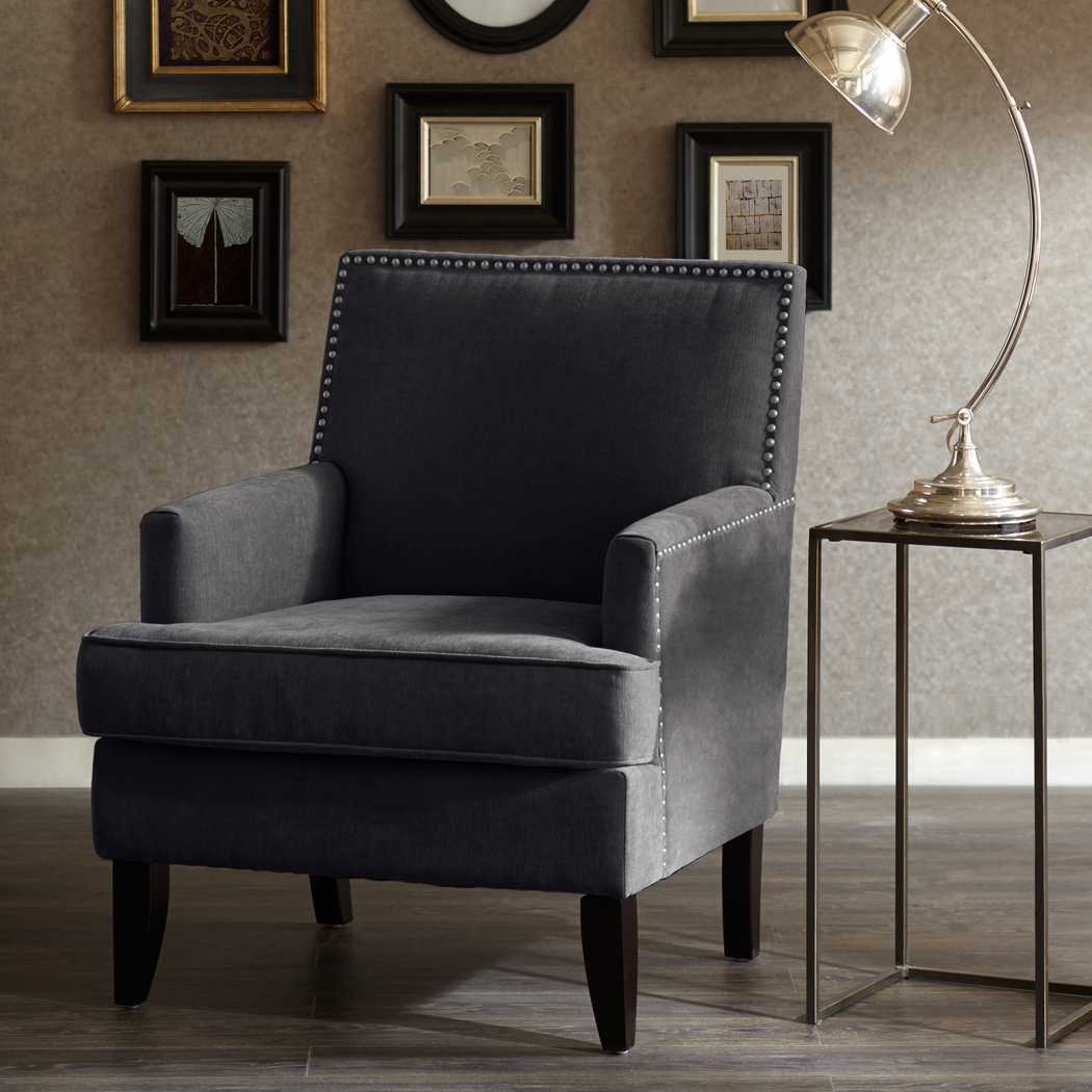 Aubinwood Charcoal Accent Chair - Thumbnail - Image 2