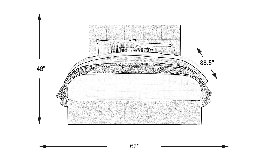 Dimension Image. Please refer to the Dimension Tab on this page for dimension details.