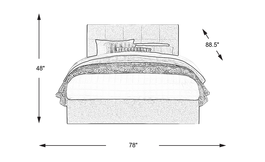 Dimension Image. Please refer to the Dimension Tab on this page for dimension details.
