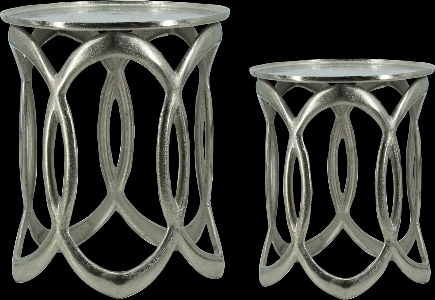 Aubrieta Silver Nesting Table, Set of 2 - Thumbnail - Image 1