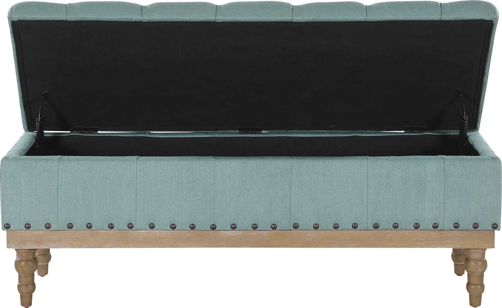 Aubrina Blue Storage Bench - Thumbnail - Image 4