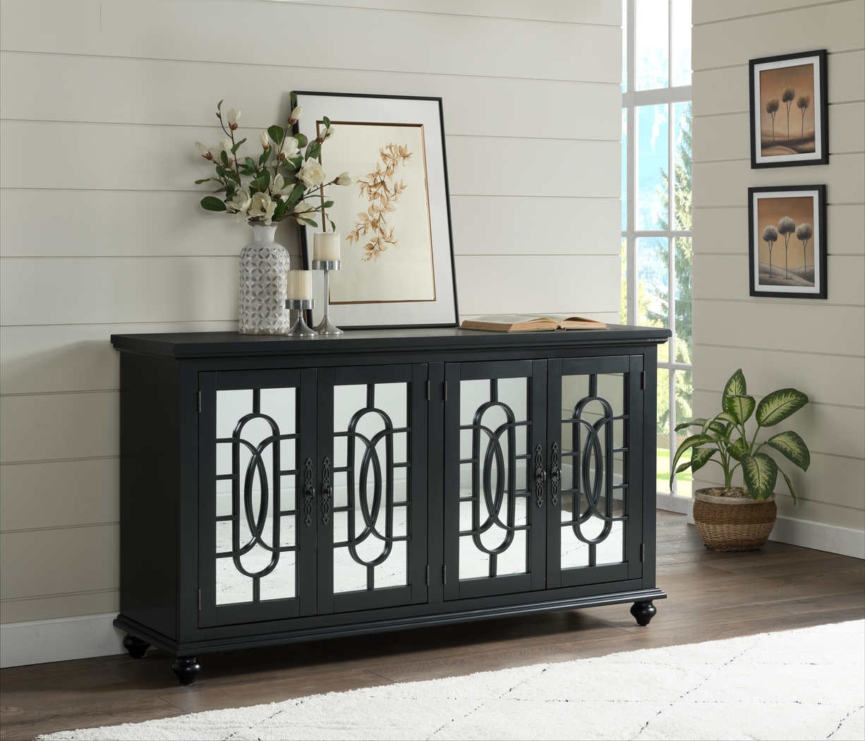 Aubry Black Credenza - Thumbnail - Image 3
