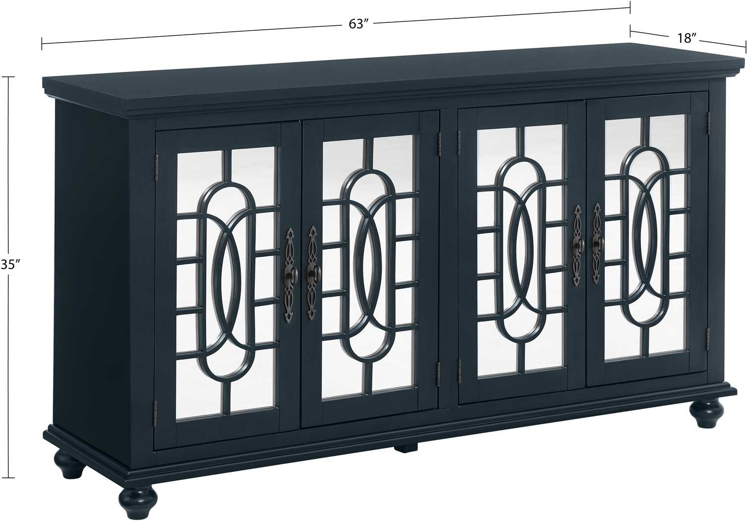 Aubry Blue Credenza - Thumbnail - Image 11