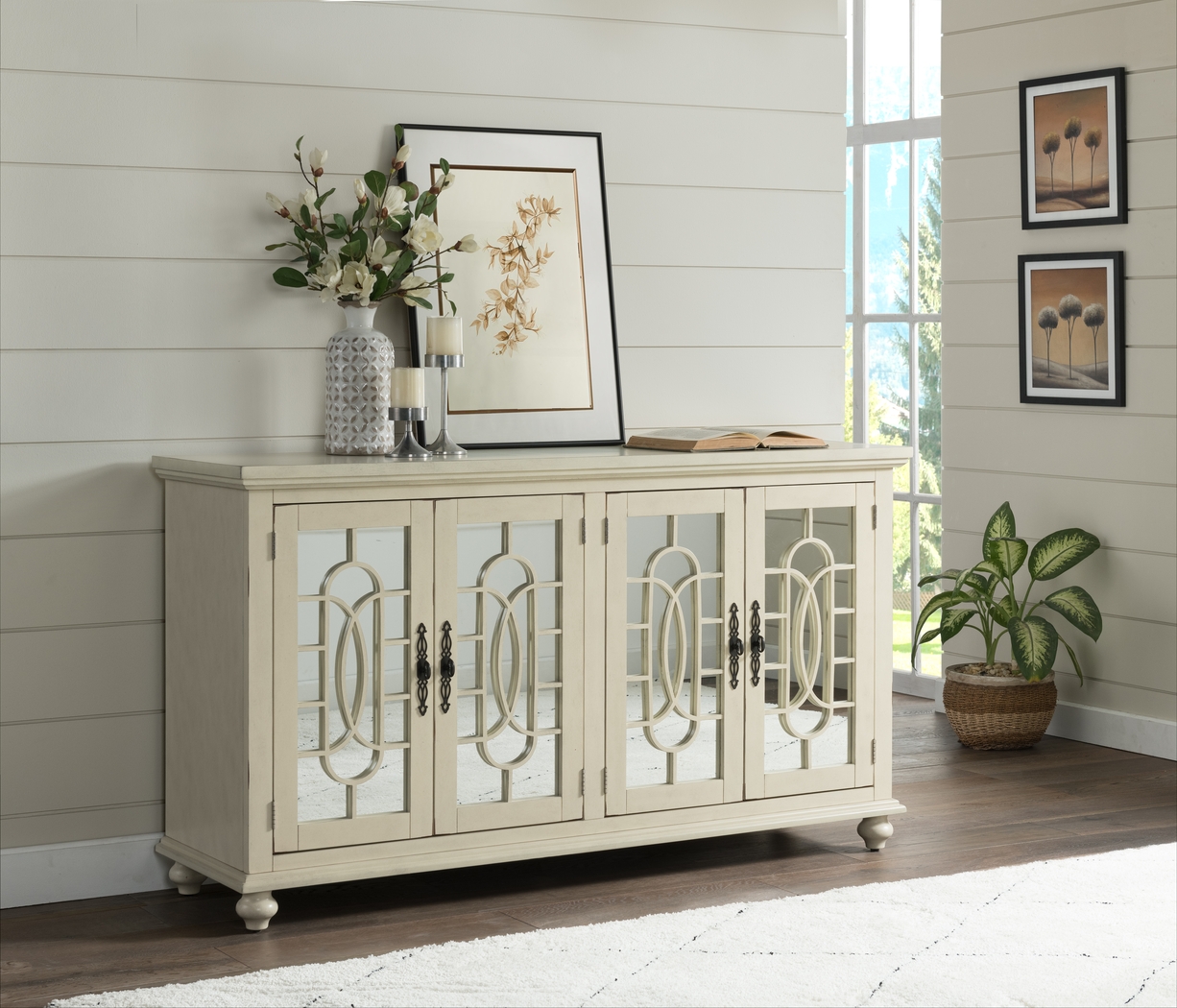 Aubry White Credenza - Thumbnail - Image 3