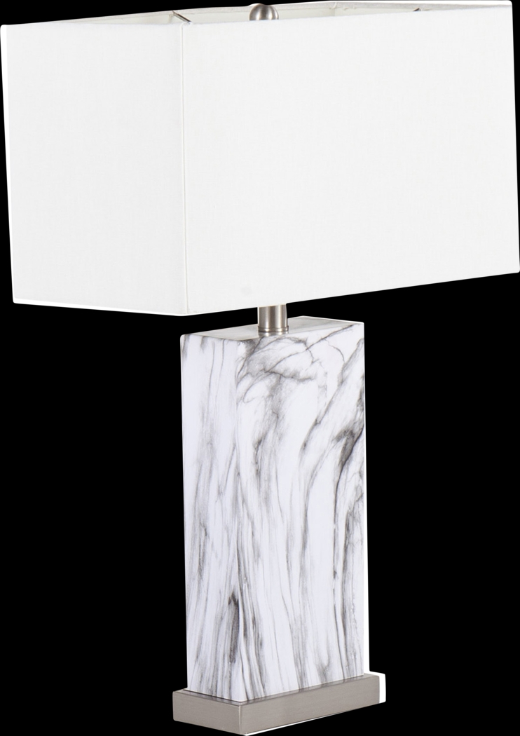 Audane White Table Lamp - Thumbnail - Image 1