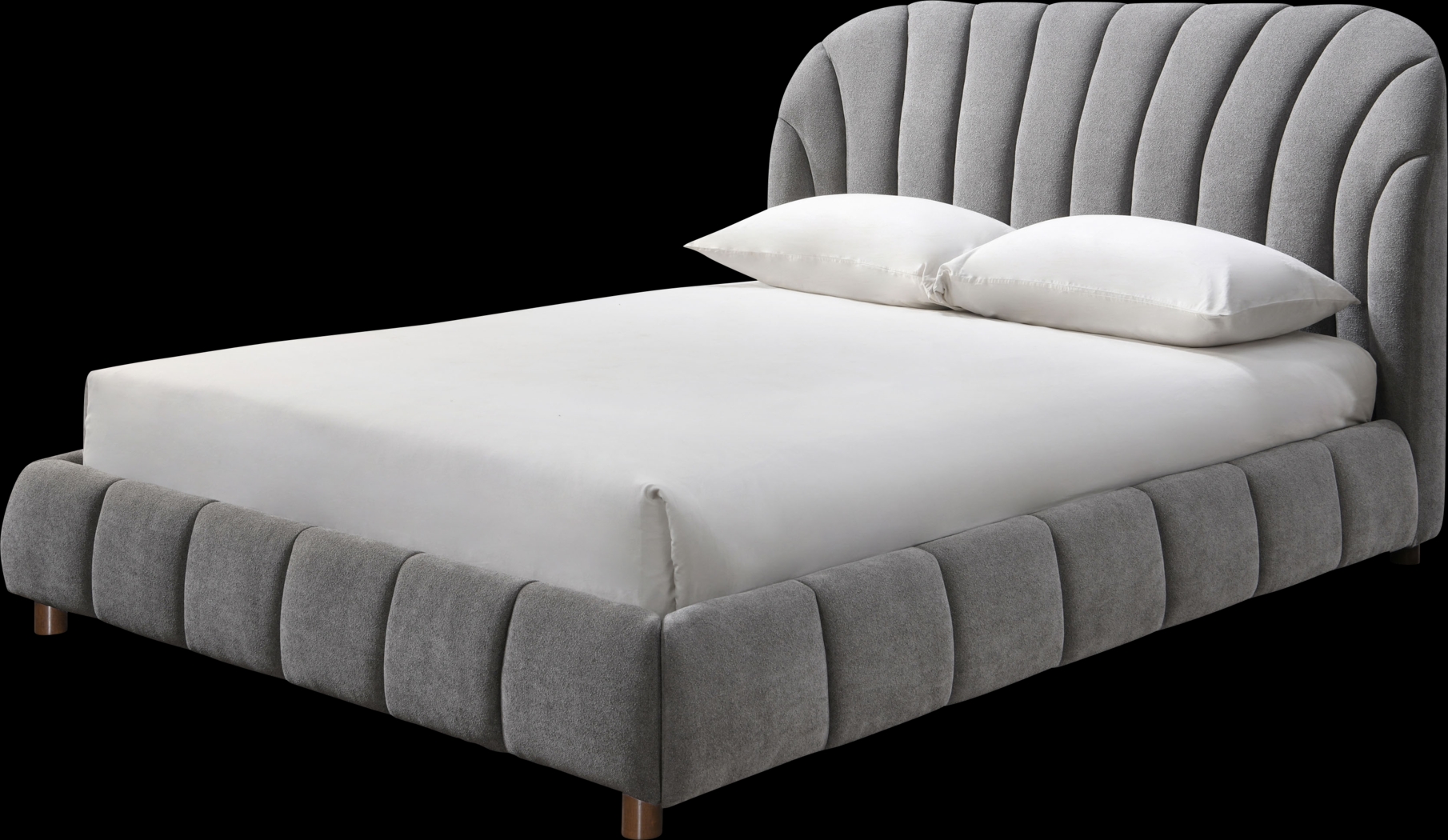 Auder Gray Queen Bed - Thumbnail - Image 1