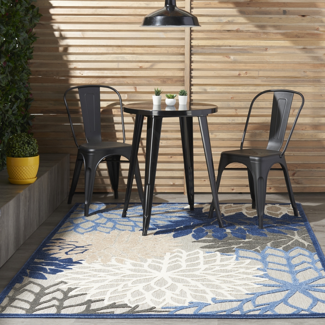 Audry Blue 5' x 8' Indoor/Outdoor Rug - Thumbnail - Image 13