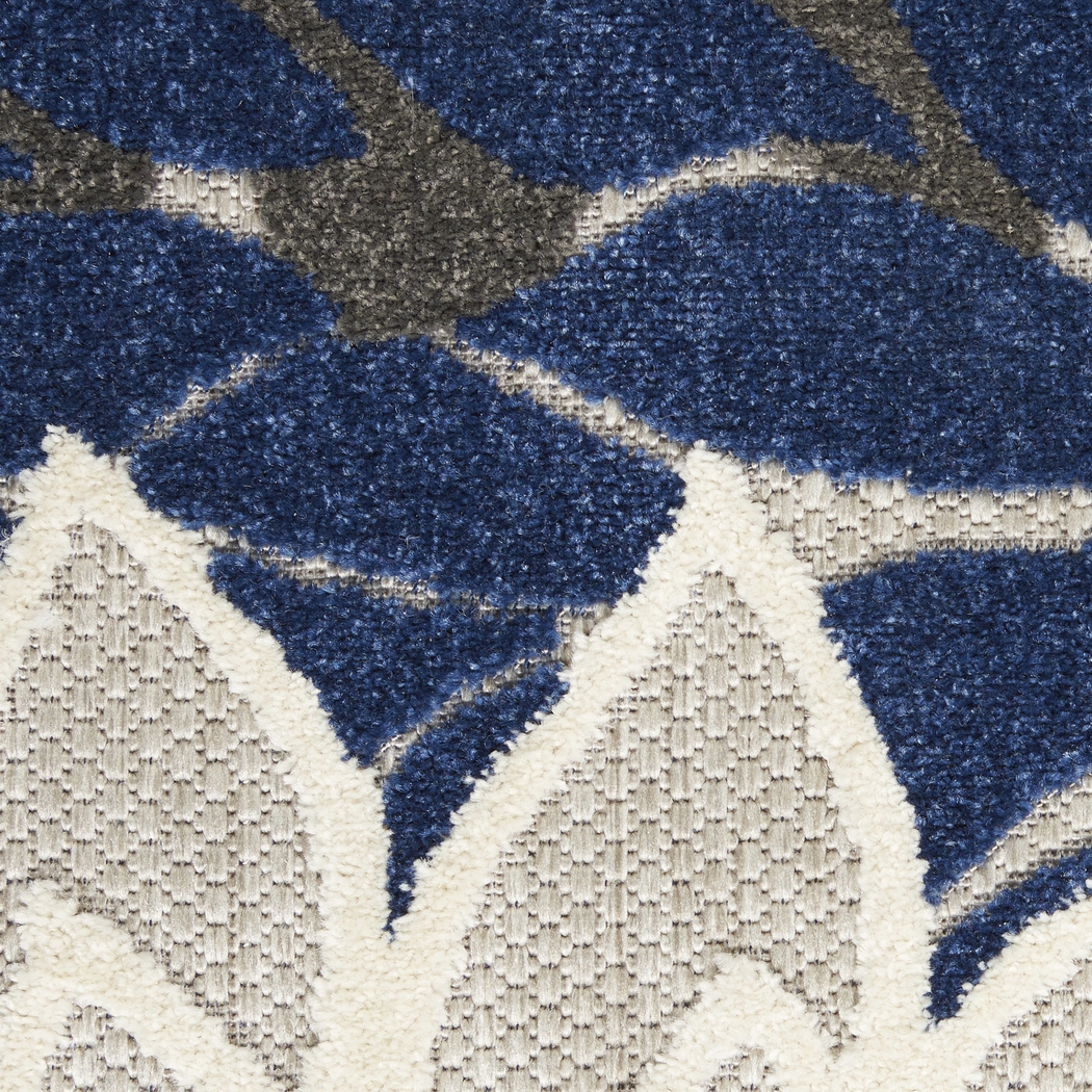 Audry Blue 8' x 11' Indoor/Outdoor Rug - Thumbnail - Image 3