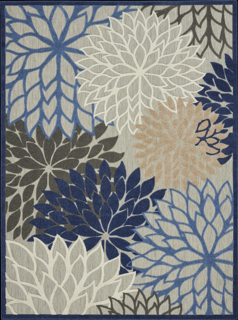 Audry Blue 8' x 11' Indoor/Outdoor Rug - Thumbnail - Image 1