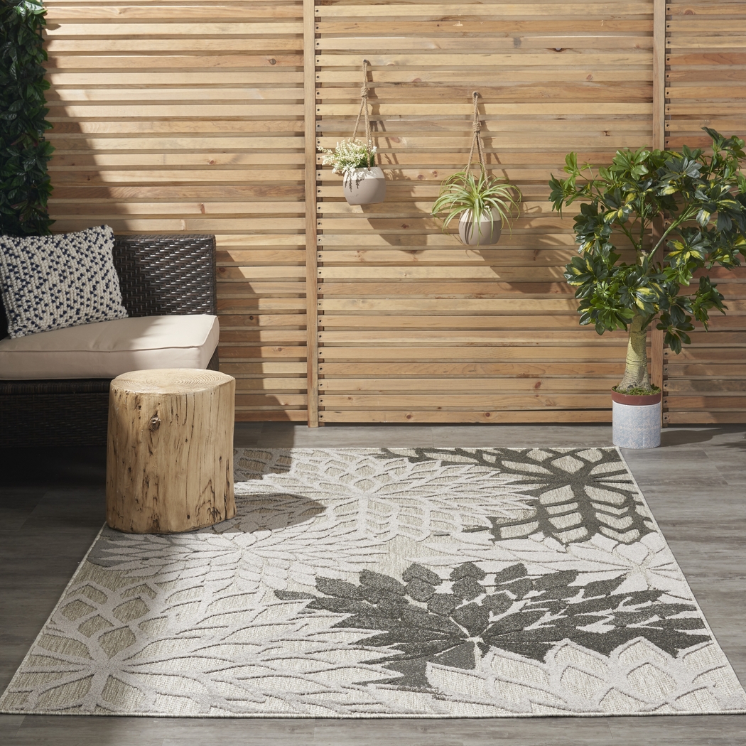 Audry Silver 8' x 11' Indoor/Outdoor Rug - Thumbnail - Image 9