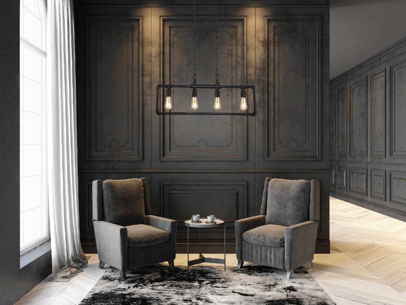 Audubon Post Bronze Chandelier - Thumbnail - Image 3