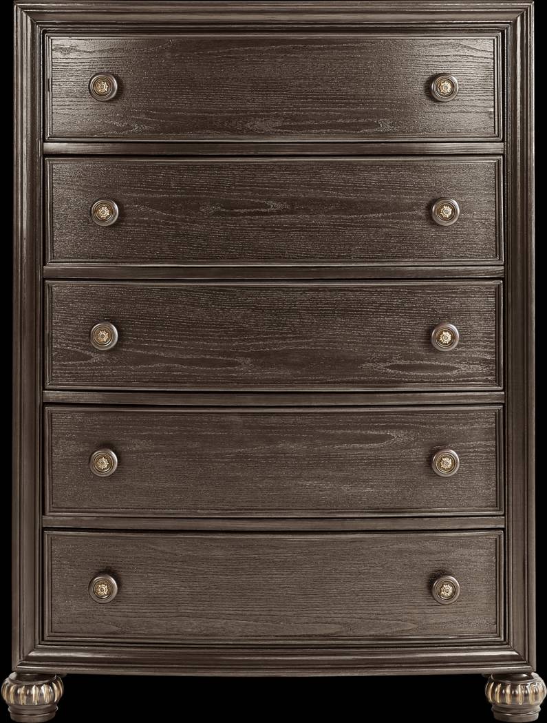 Augustine Brown 5 Pc King Arched Panel Bedroom - Thumbnail - Image 3