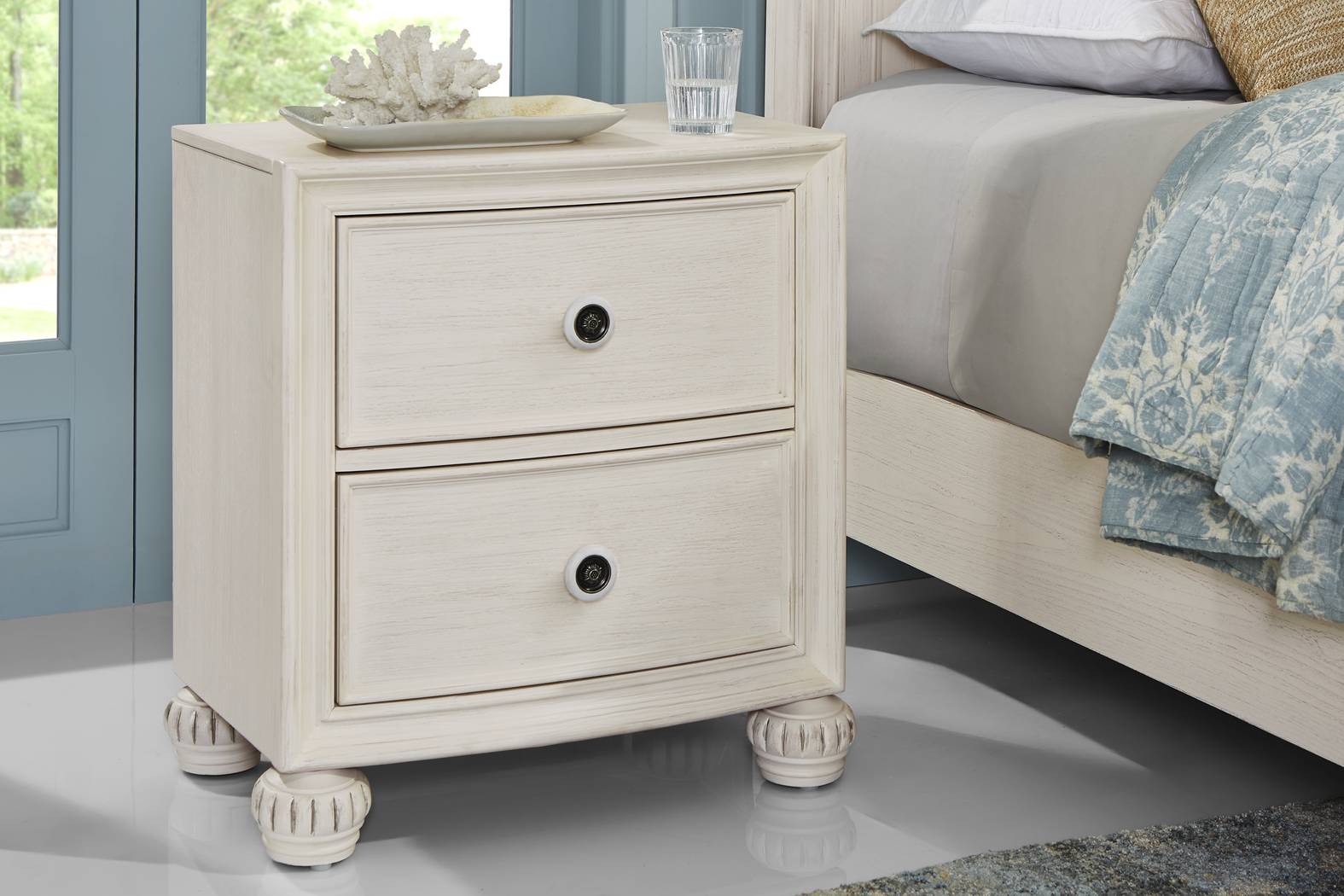 Augustine White Nightstand - Thumbnail - Image 2