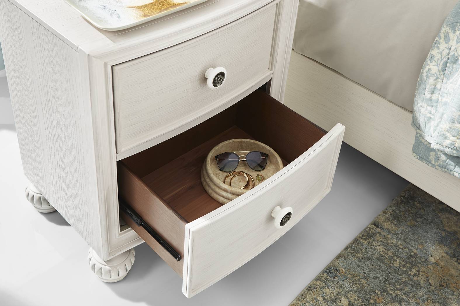 Augustine White Nightstand - Thumbnail - Image 3