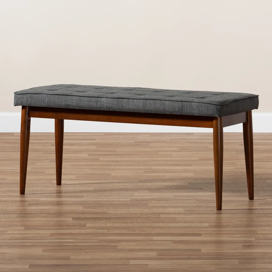 Aurabank Dark Gray Dining Bench - Thumbnail - Image 2