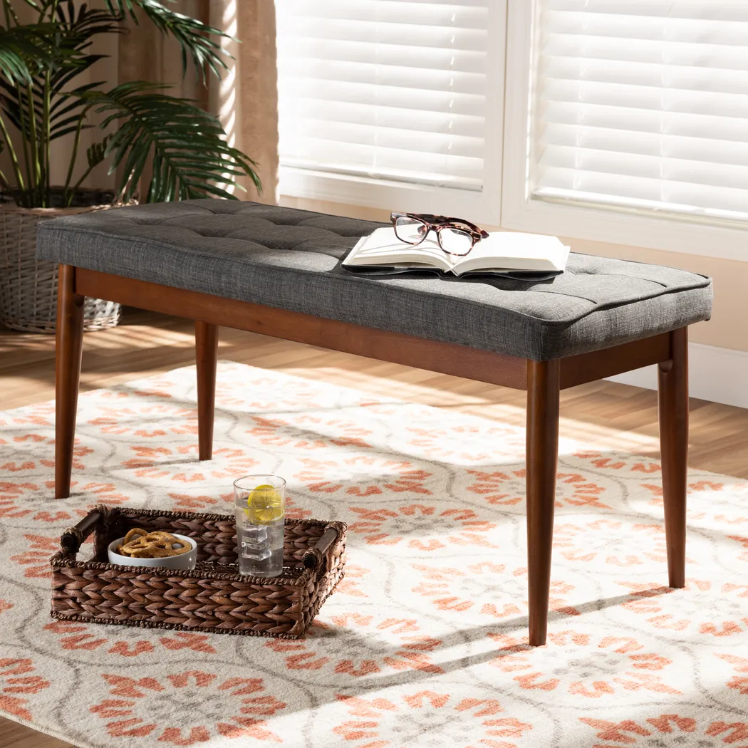 Aurabank Dark Gray Dining Bench - Thumbnail - Image 3