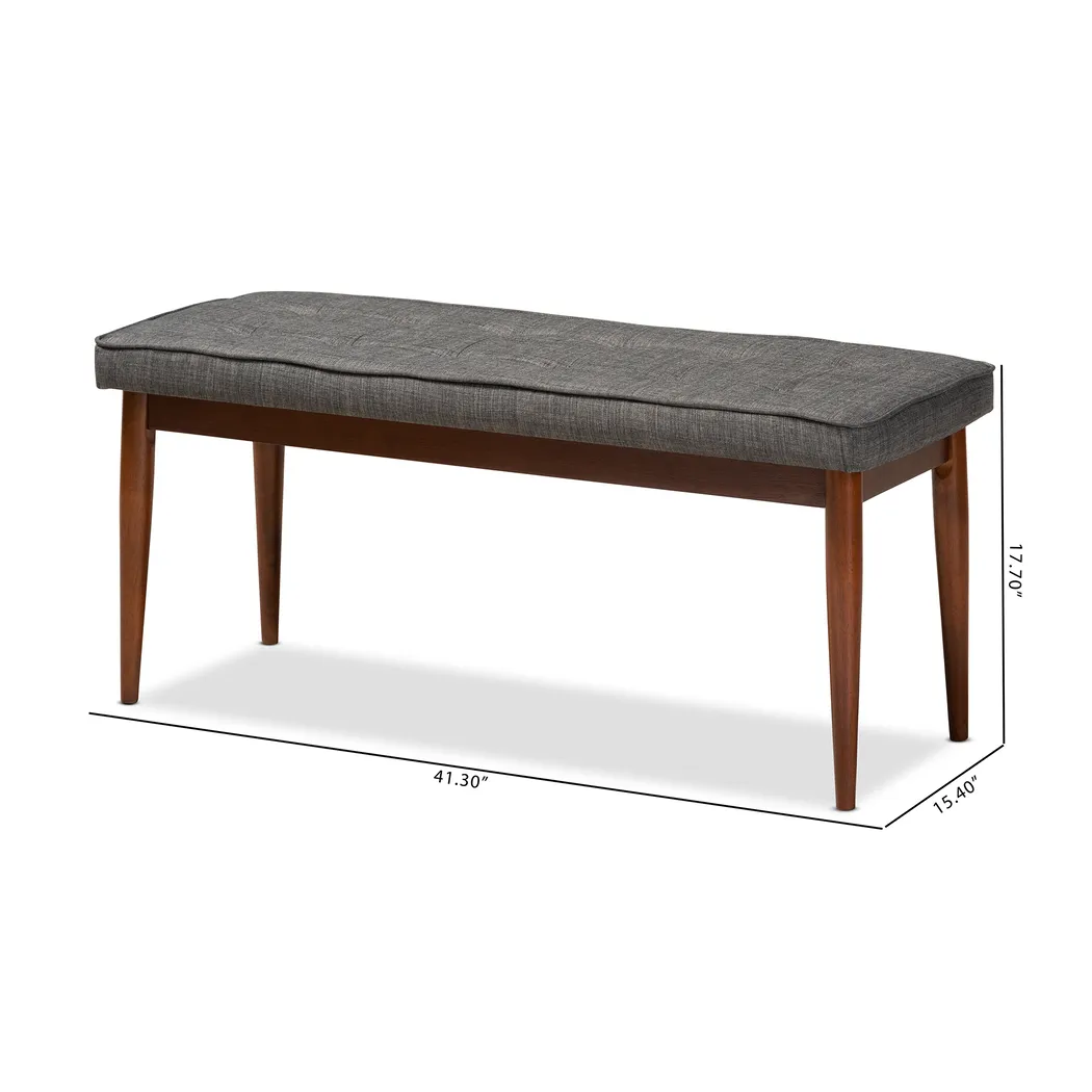 Aurabank Dark Gray Dining Bench - Thumbnail - Image 6
