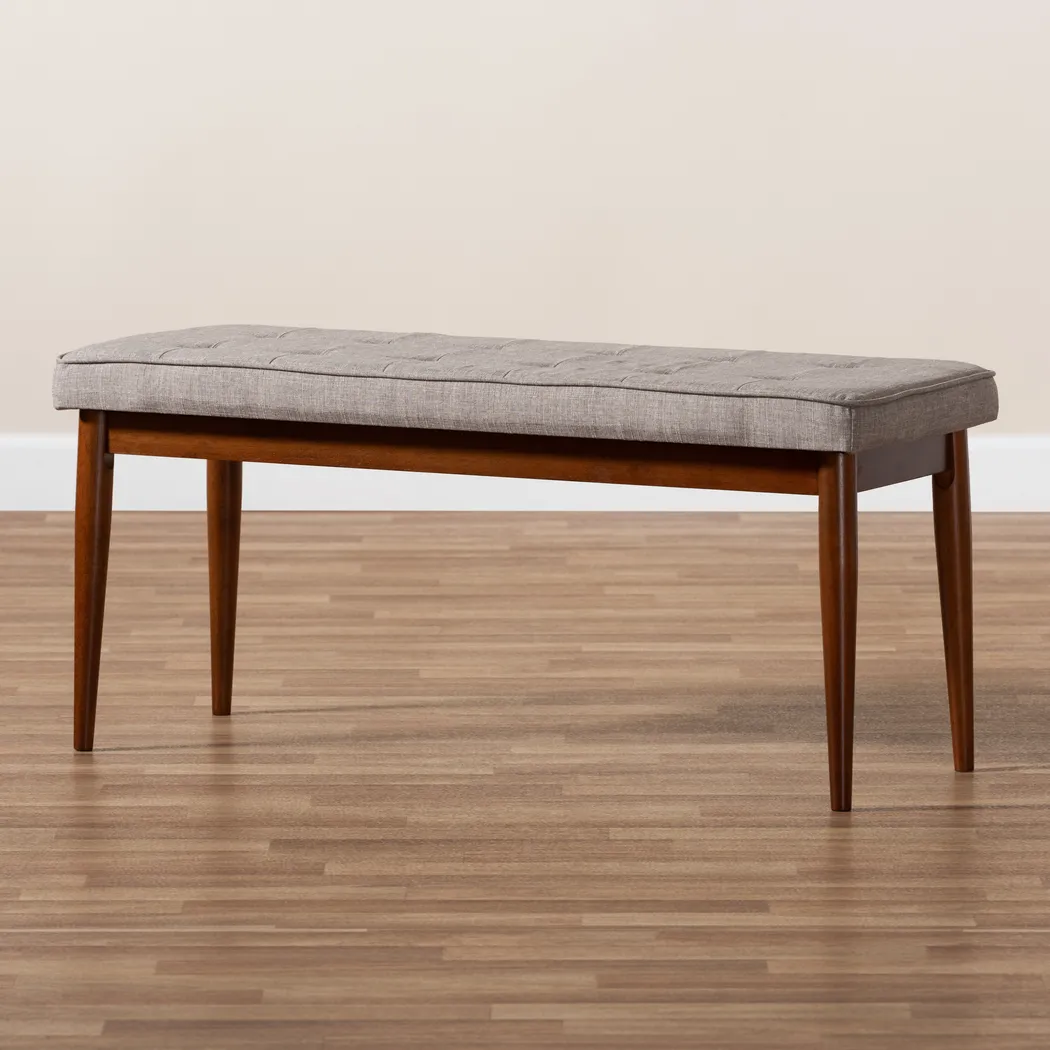 Aurabank Light Gray Dining Bench - Thumbnail - Image 3