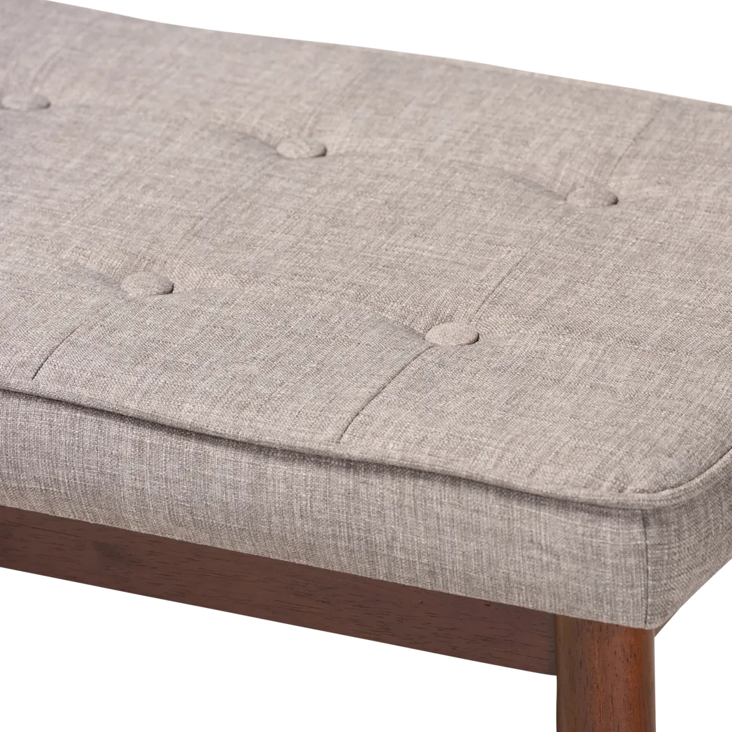 Aurabank Light Gray Dining Bench - Thumbnail - Image 4