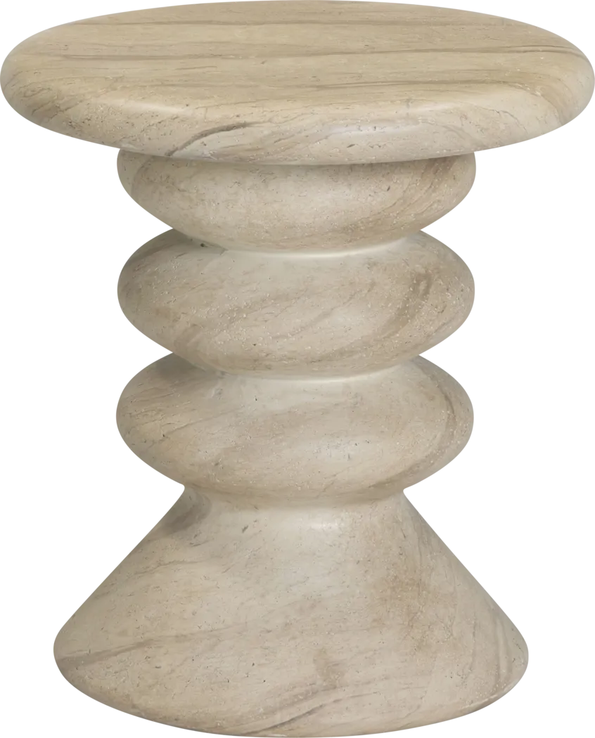 Aurabridge Outdoor Tan Side Table - Thumbnail - Image 2