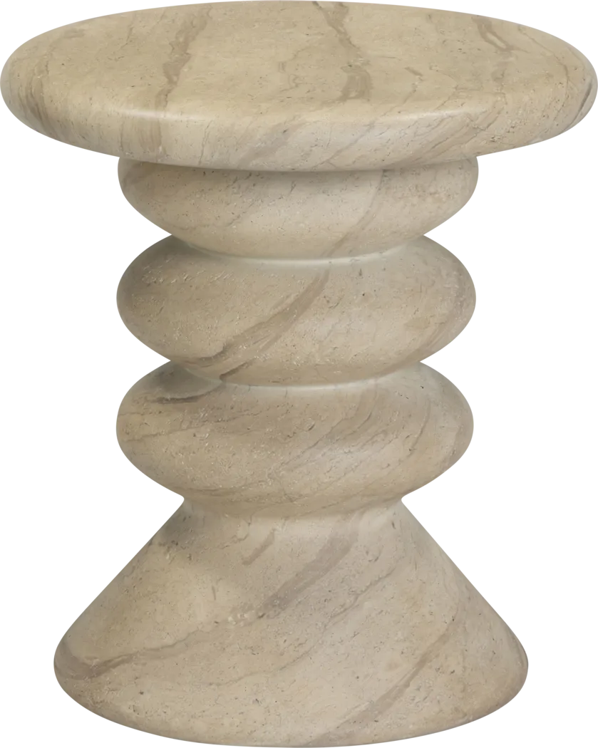 Aurabridge Outdoor Tan Side Table - Thumbnail - Image 1