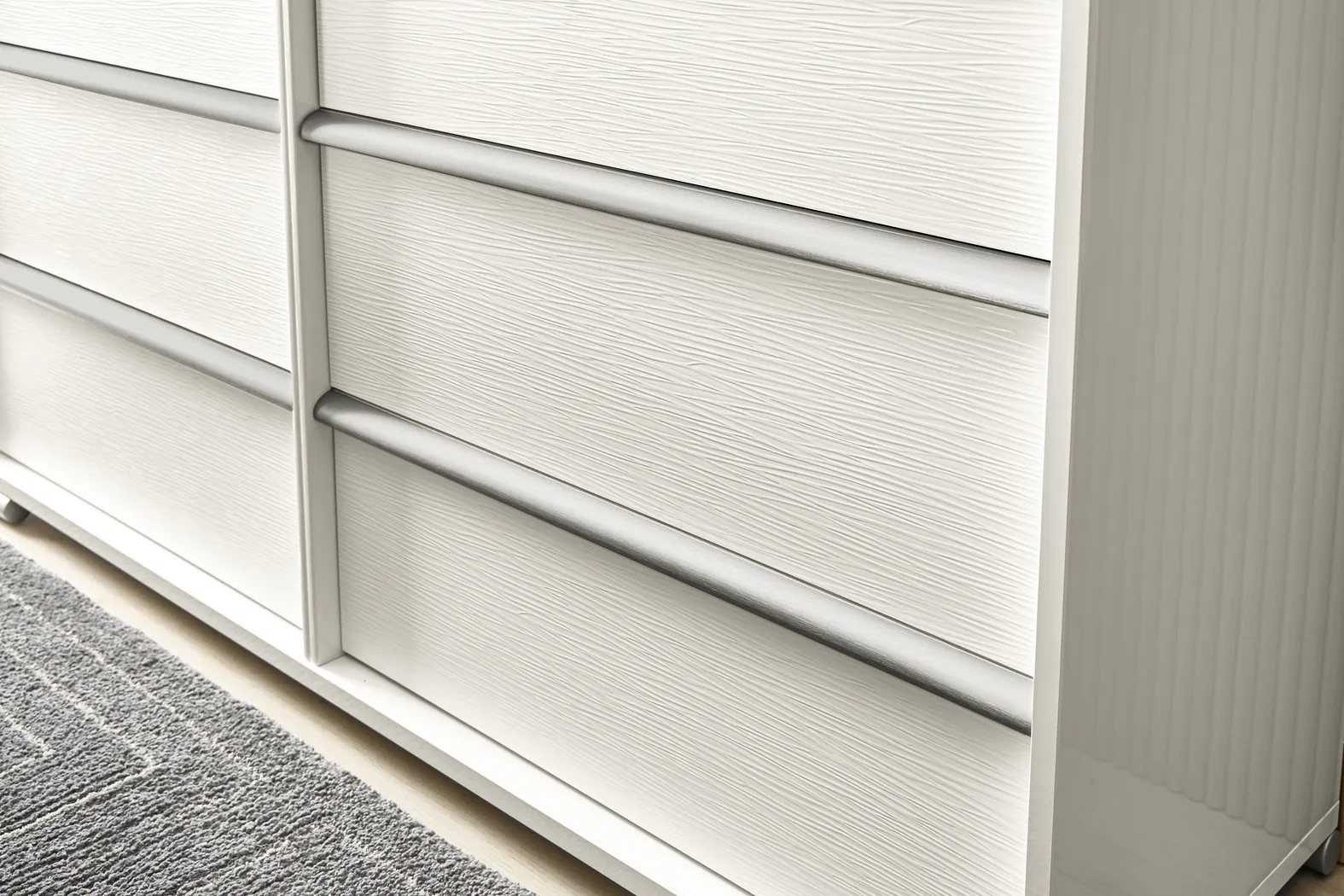 Auralight White 7 Pc King Panel Bedroom - Thumbnail - Image 12