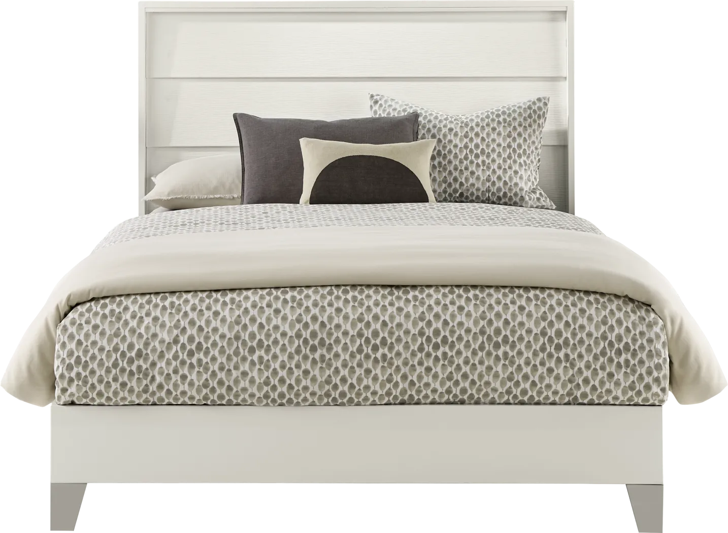 Auralight White 7 Pc King Panel Bedroom - Thumbnail - Image 3