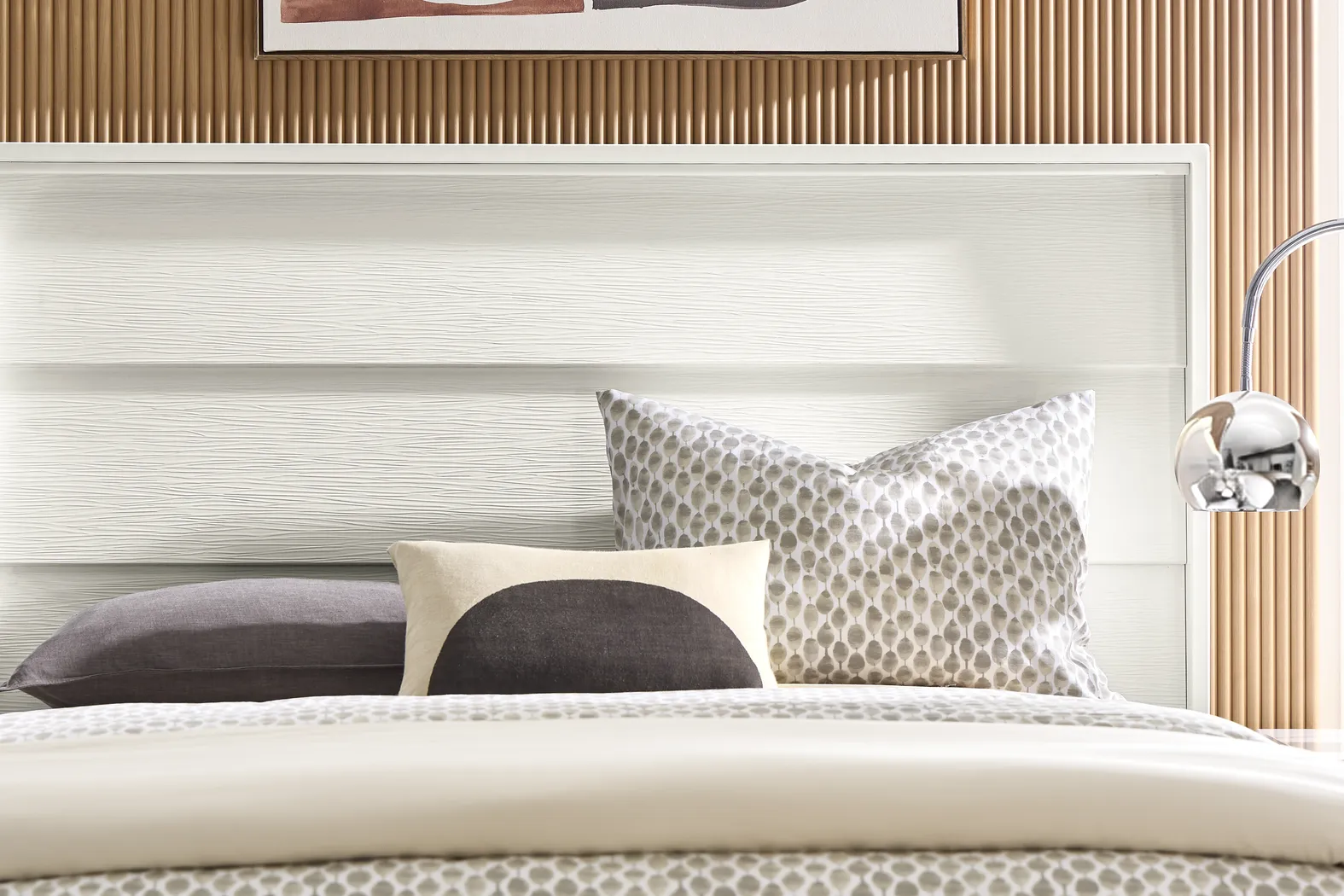 Auralight White 7 Pc King Panel Bedroom - Thumbnail - Image 6