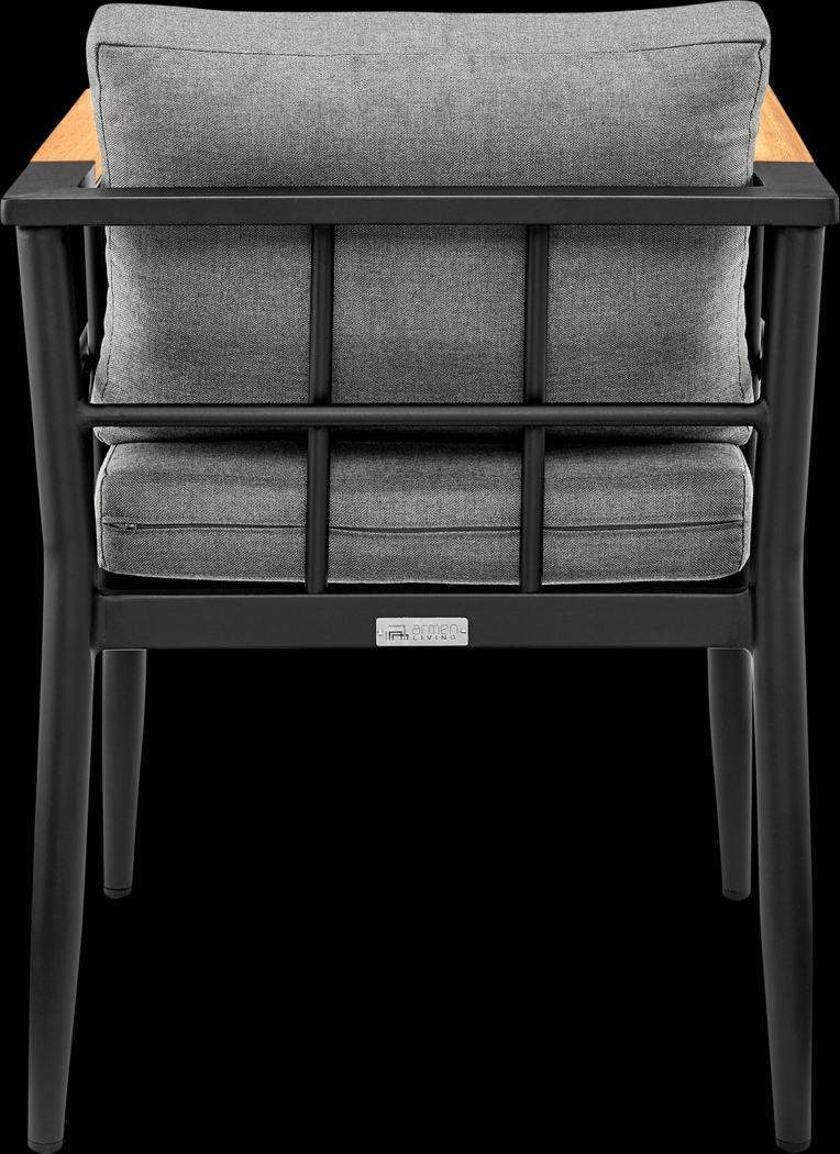 Outdoor Aurania Black Arm Chair, Set of 2 - Thumbnail - Image 7