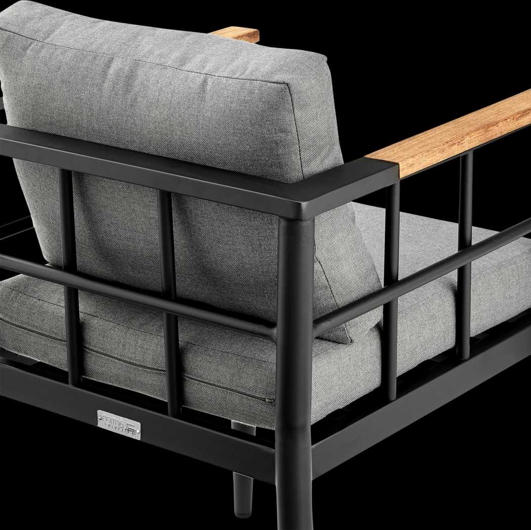 Outdoor Aurania Black Arm Chair, Set of 2 - Thumbnail - Image 9