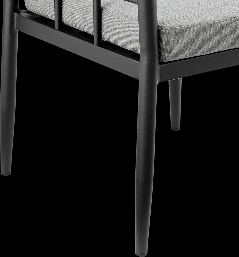 Outdoor Aurania Black Arm Chair, Set of 2 - Thumbnail - Image 10