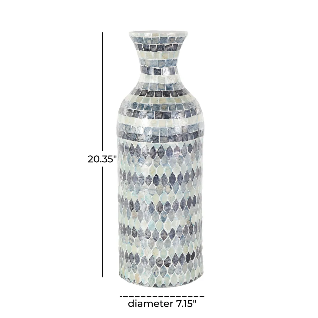 Aurapaw Blue Vase 7" x 7" x 20" - Thumbnail - Image 5