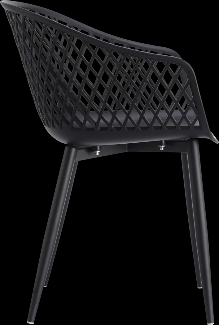 Auraria Black Outdoor Arm Chair, Set of 2 - Thumbnail - Image 2