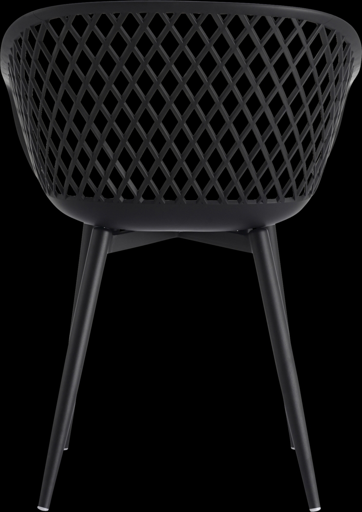 Auraria Black Outdoor Arm Chair, Set of 2 - Thumbnail - Image 3