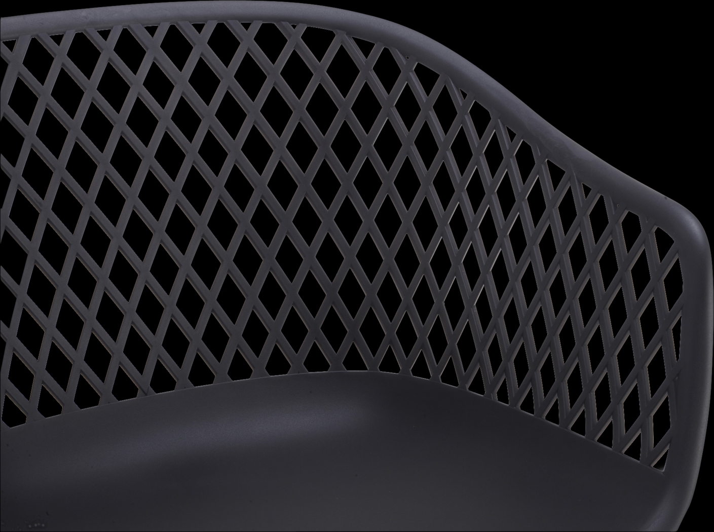 Auraria Black Outdoor Arm Chair, Set of 2 - Thumbnail - Image 4