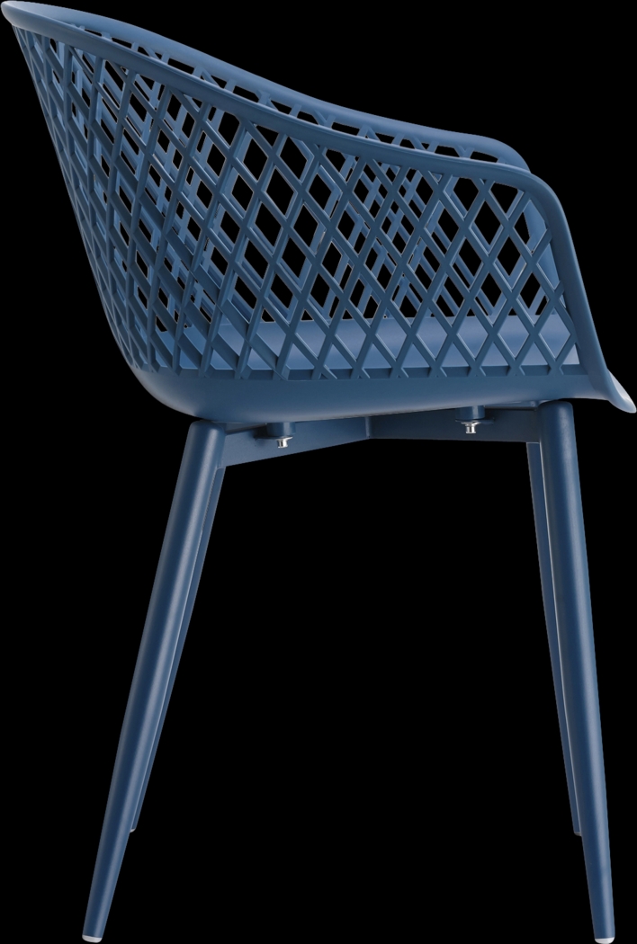 Auraria Blue Outdoor Arm Chair, Set of 2 - Thumbnail - Image 2