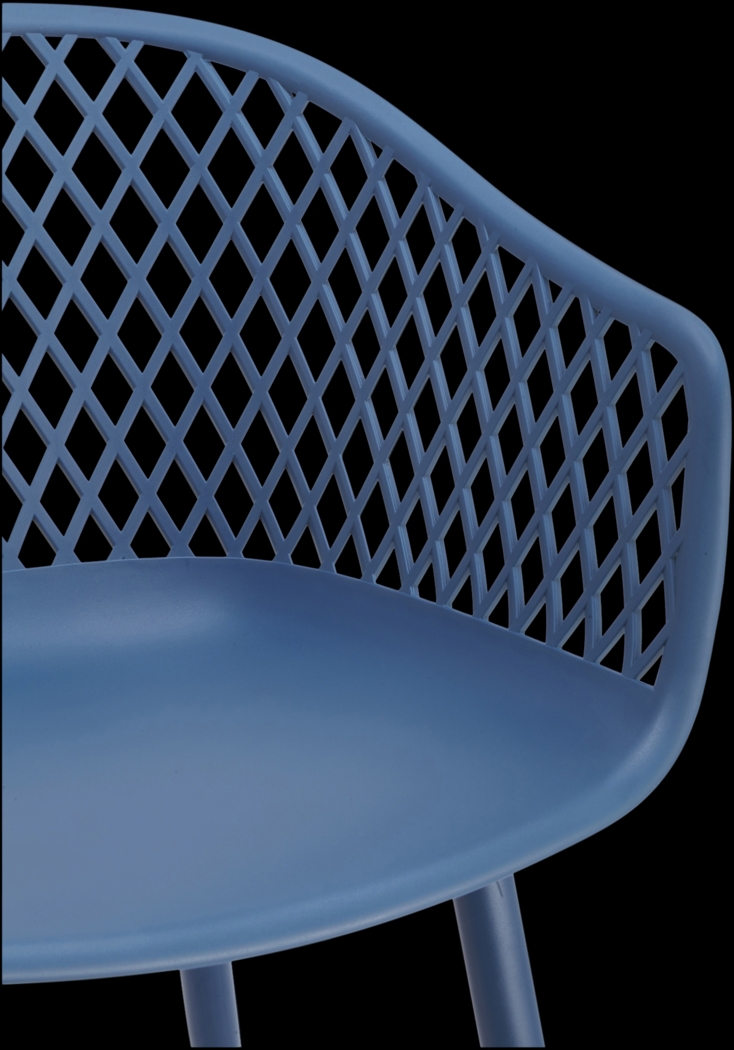 Auraria Blue Outdoor Arm Chair, Set of 2 - Thumbnail - Image 4