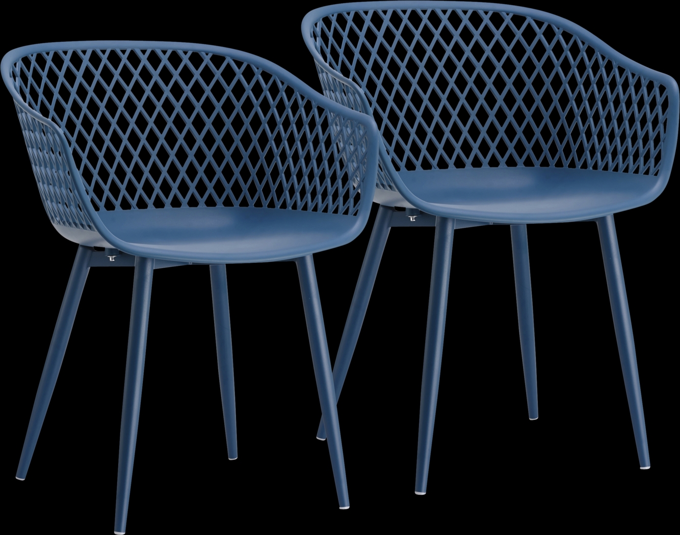 Auraria Blue Outdoor Arm Chair, Set of 2 - Thumbnail - Image 1