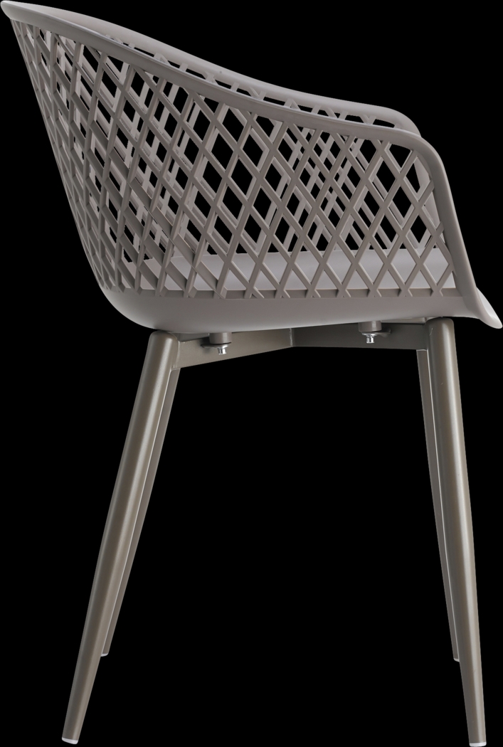 Auraria Gray Outdoor Arm Chair, Set of 2 - Thumbnail - Image 2