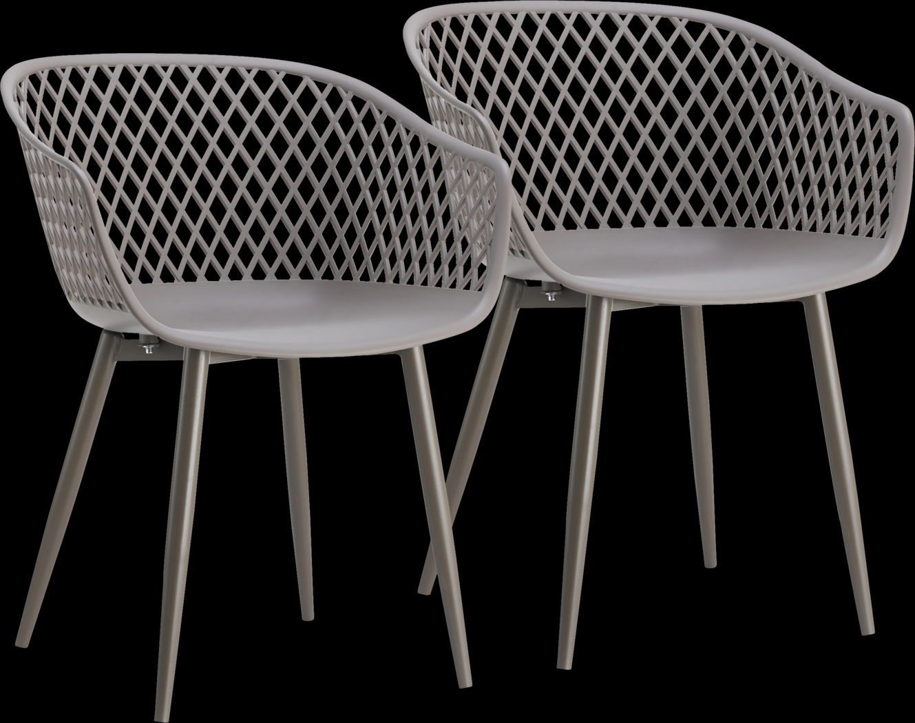 Auraria Gray Outdoor Arm Chair, Set of 2 - Thumbnail - Image 1