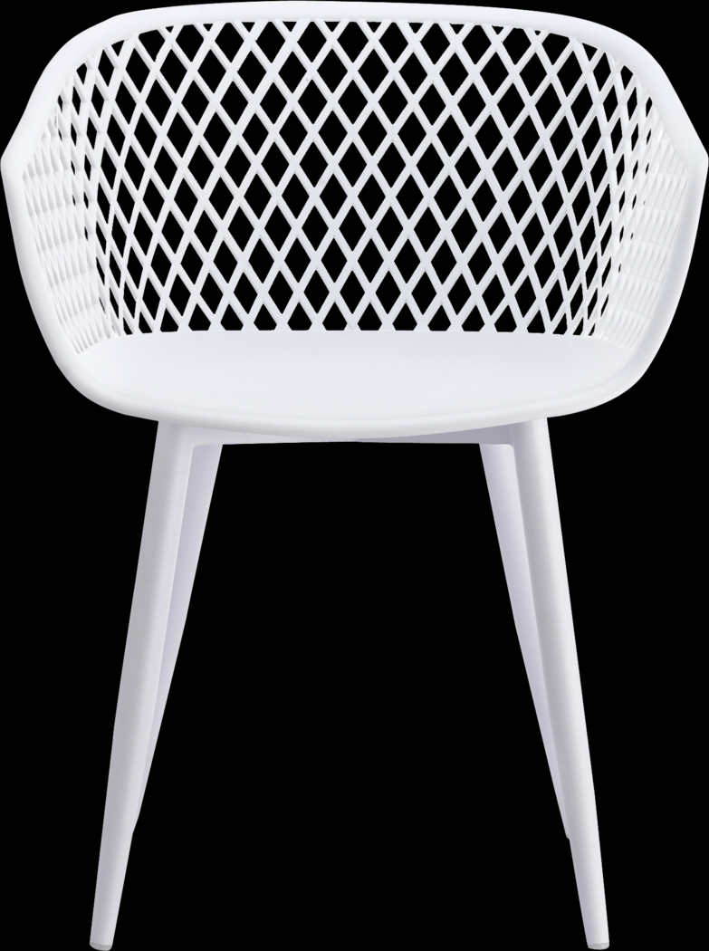 Auraria White Outdoor Arm Chair, Set of 2 - Thumbnail - Image 3