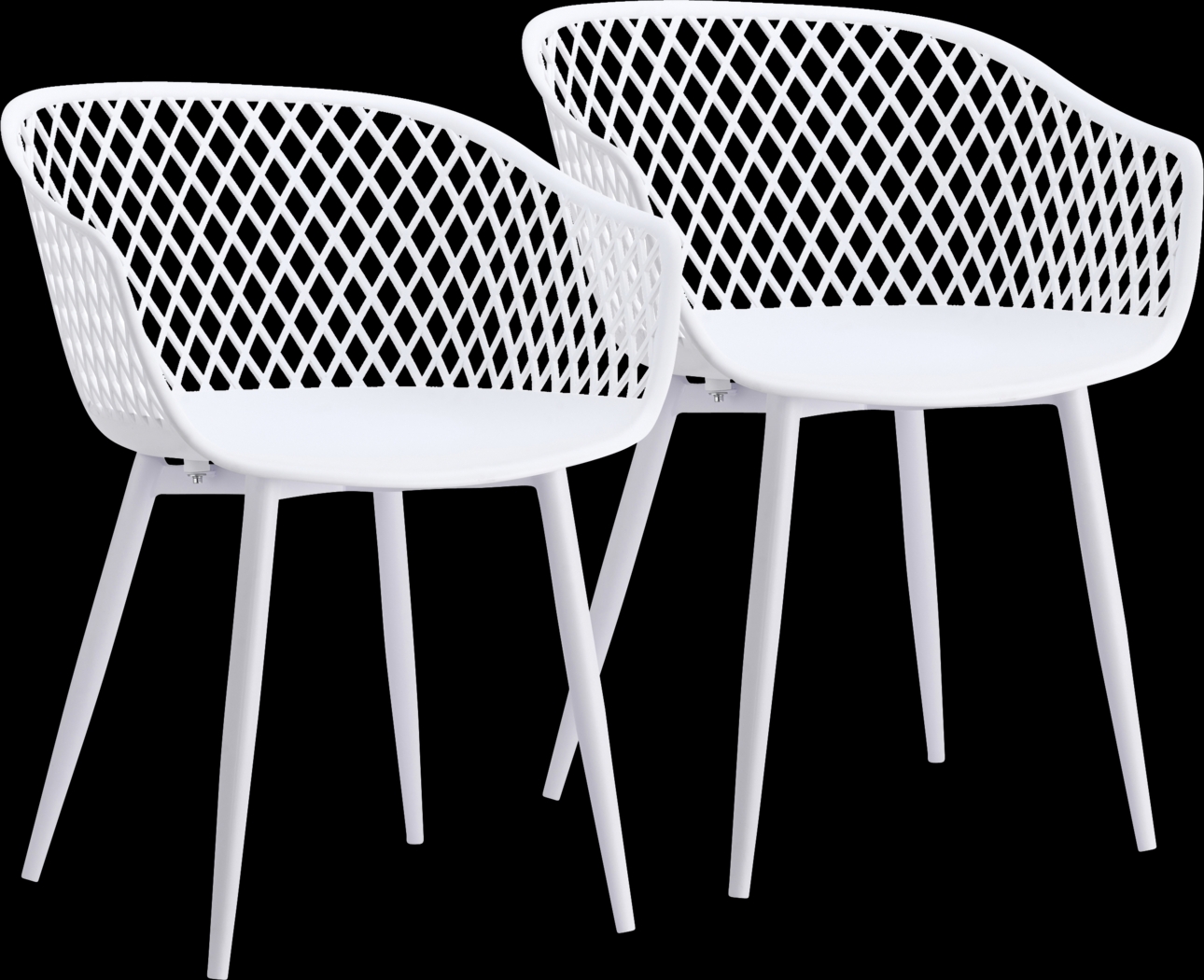 Auraria White Outdoor Arm Chair, Set of 2 - Thumbnail - Image 1