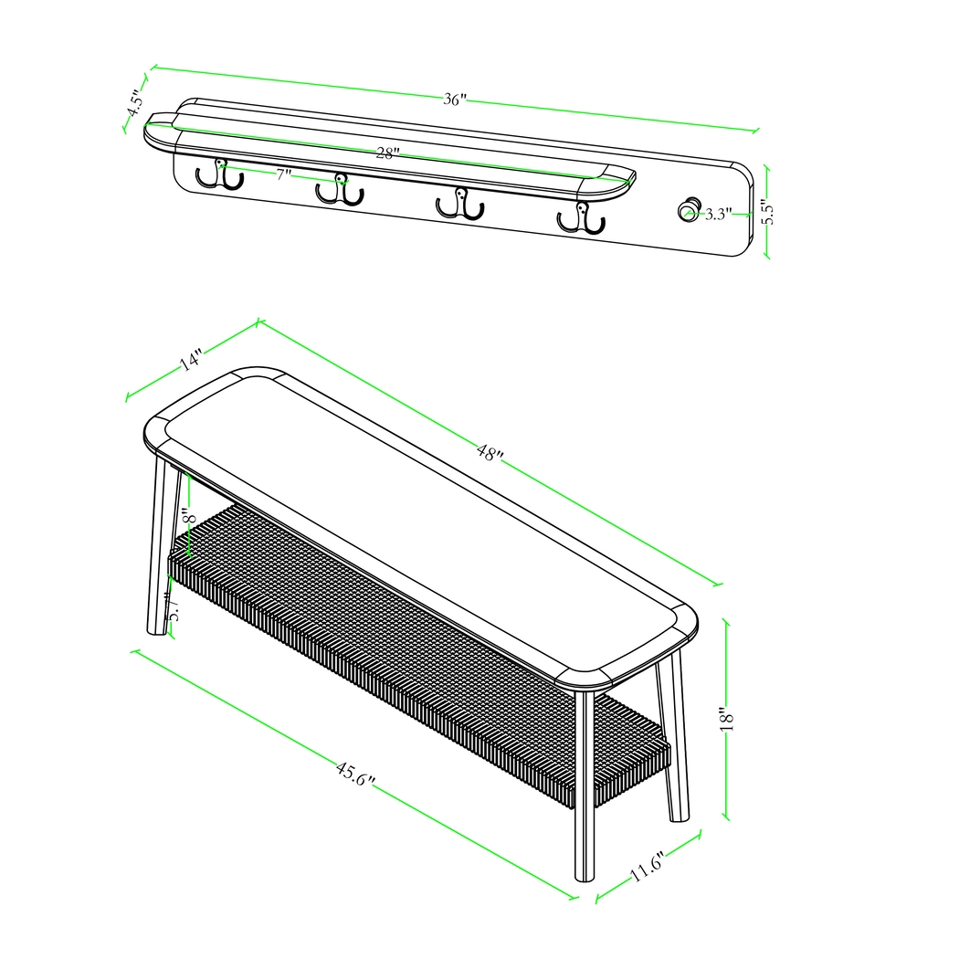 Aureli Brown Bench - Thumbnail - Image 15
