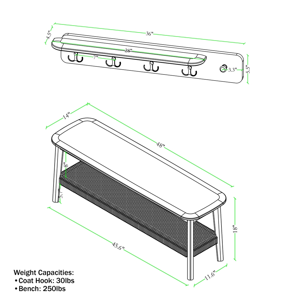 Aureli Brown Bench - Thumbnail - Image 16